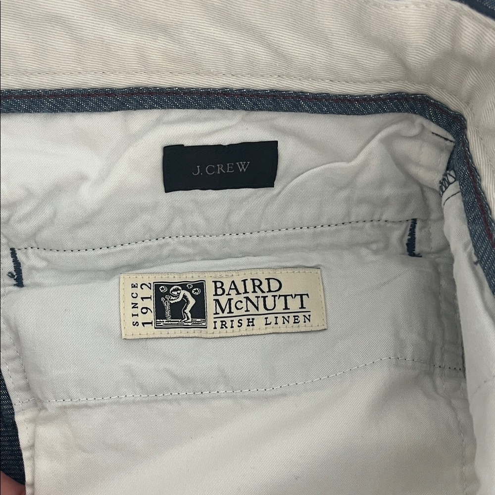 J. Crew Linen Blend Pants with Baird McNutt Label